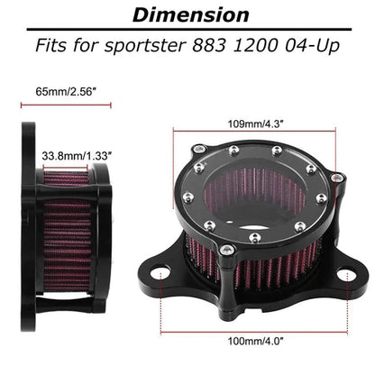 Air Cleaner Intake Filter System Kit For Harley Sportster XL 883 XL 1200 1988-25