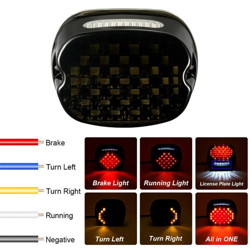 LED Taillight Tail Light Brake Turn Signal Light for Harley Softail Electra Dyna