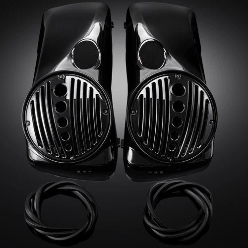 Vivid 8" Speaker Lids w/ Tweeter port ABS For Harley 1994-2013 Touring FLHT FLTR