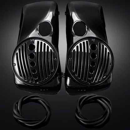 Vivid 8" Speaker Lids w/ Tweeter port ABS For Harley 1994-2013 Touring FLHT FLTR