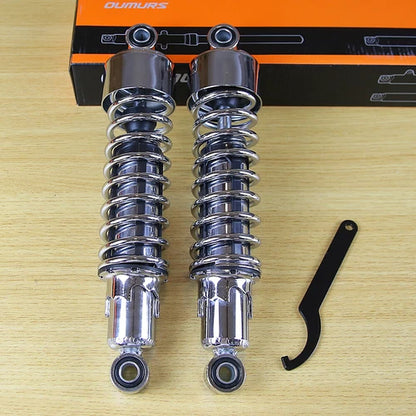 11.75" Chrome Rear Suspension Shock For Harley Sportster Iron 883 1200 XL XR FXR