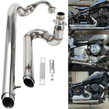 For Yamaha V star 650 XVS650 Shortshots Staggered Exhaust Pipes Dragstar 400 650