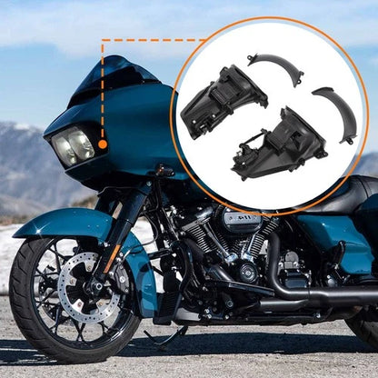 Black Pair of Fairing Air Duct For Harley Touring CVO Road Glide FLTRX 2015-2025