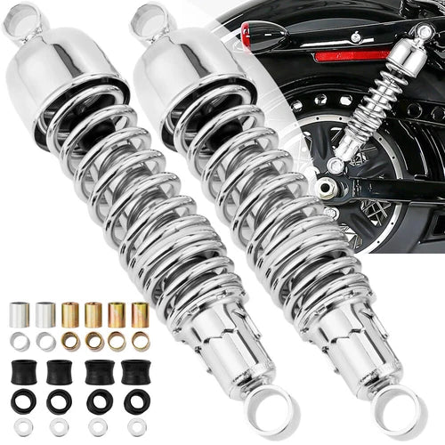 Chrome 13" Coil Overs Shocks Adjustable For Harley Dyna Switchback Super Glide