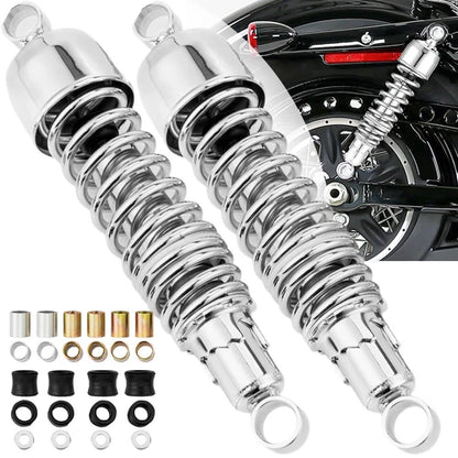 Chrome 13" Coil Overs Shocks Adjustable For Harley Dyna Switchback Super Glide