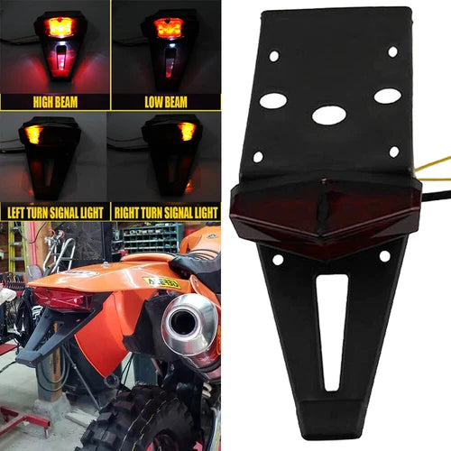 Universal Dirt Enduro Bike Rear LED Fender Brake Tail Light Turn Signal Off-road