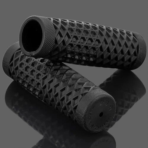 Motorcycle Black Rubber 1'' Handle Bar Hand Grips For Harley Dyna FXD FLHT XL883