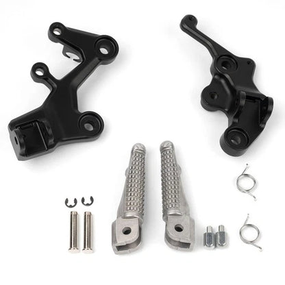 Front Driver FootPegs Bracket Kit Fit For Kawasaki Kawasaki Ninja 400 2018-2024