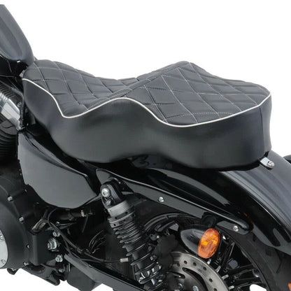 Driver & Passenger Seat Dual-Zone Two up For Harley Sportster XL883N XL1200 04+