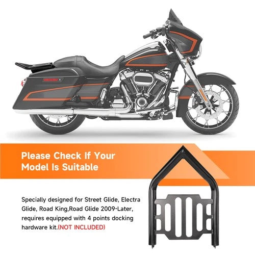 Two-Up Luggage Rack For Harley Touring Electra Street Road King Glide CVO 09-Up
