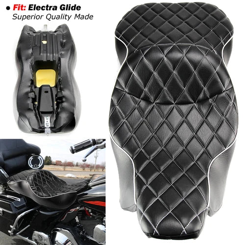 Two-up Passenger Rider Seat For Harley Electra Glide Ultra Classic FLH 1997-2007