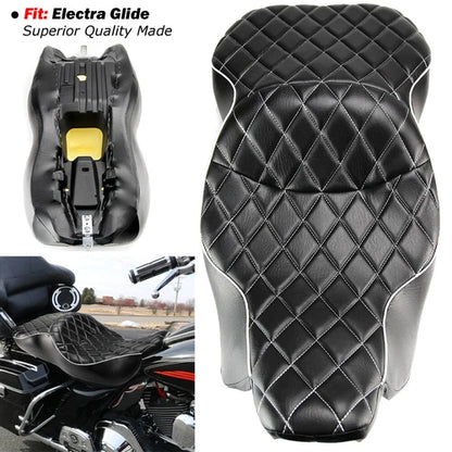 Two-up Passenger Rider Seat For Harley Electra Glide Ultra Classic FLH 1997-2007