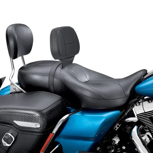 Plug-In Driver Rider Backrest Pad For Harley Touring Road Street Glide 1988-2008