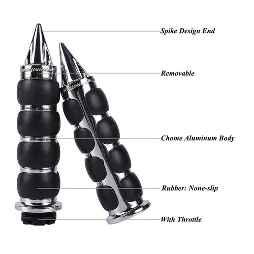 CNC 1" Motorcycle Bike Handlebar Hand Grips for Honda Shadow Spirit 750 VT750DC