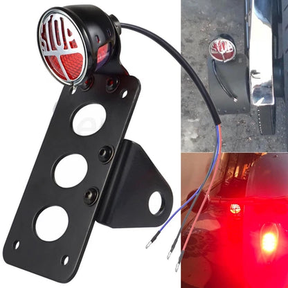 3/4" Motorcycle Tail Brake Light License Plate Bracket for Harley Chopper Bobber