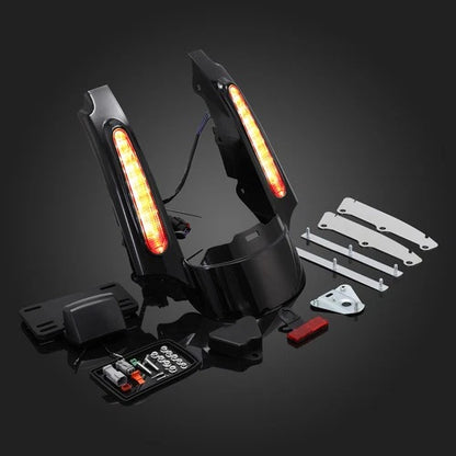 Rear Fender Fascia Set W/ Led light Fit For Harley Touring Electra Glide 2009-13