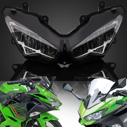 Front Headlight Assembly & Stay Fairing Bracket For Kawasaki Ninja 400 2018-2025