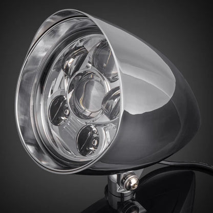 Motorcycle Big Bullet LED 5.75" Headlight For Harley Chopper Bobber Dyna Softail