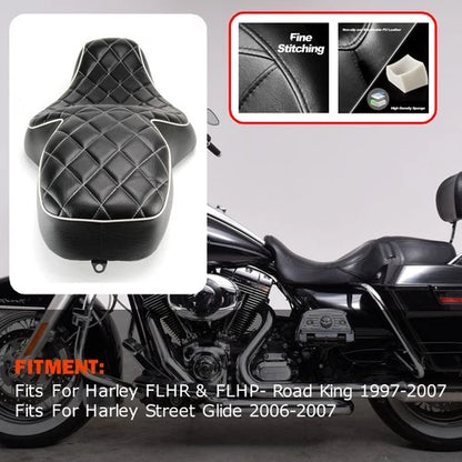 Two-up Passenger Seat For Harley Road King Classic 1997-2007 Street Glide 06-07