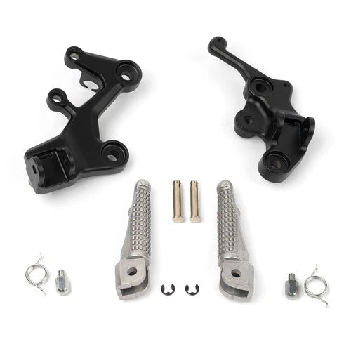 Front Driver FootPegs Bracket Kit Fit For Kawasaki Kawasaki Ninja 400 2018-2024