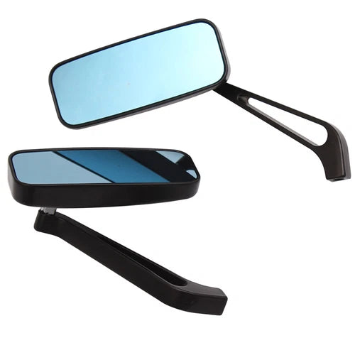 2x Rectangle Motorcycle Rear View Side Mirrors For Harley Honda Yamaha Universal