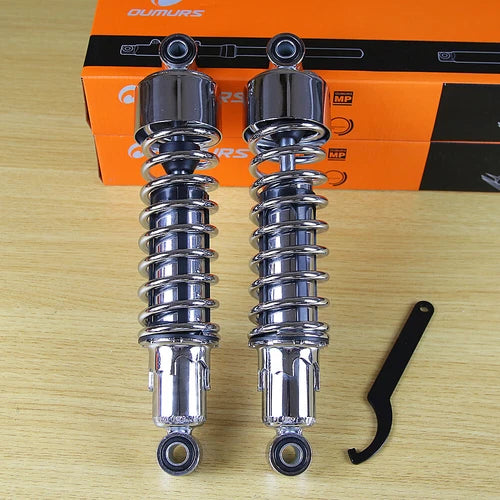 11.75" Chrome Rear Suspension Shock For Harley Sportster Iron 883 1200 XL XR FXR