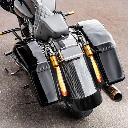 Rear Fender Fascia Set W/ Led light Fit For Harley Touring Electra Glide 2009-13