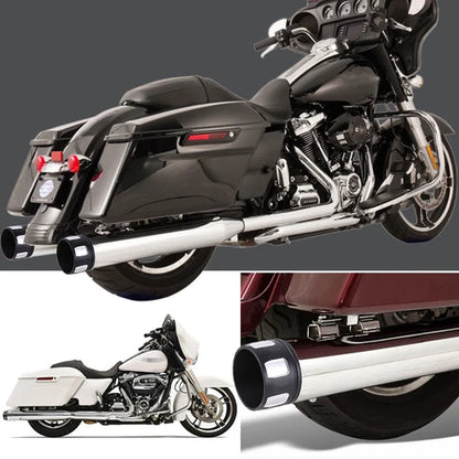 4" Chrome Slip on Mufflers Exhaust Pipes for Harley Touring Bagger Dresser 95-16