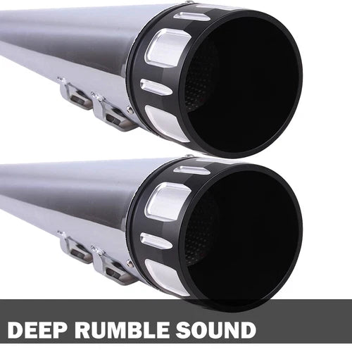 For Harley Touring 4" Megaphone Slip-On Mufflers Exhaust Pipe Tip Dresser Bagger