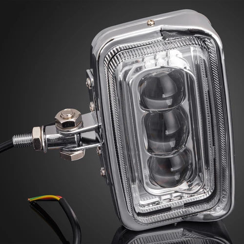 6.42" Motorcycle Chrome Headlight For Harley Chopper Bobber Cafe Racer Cruiser