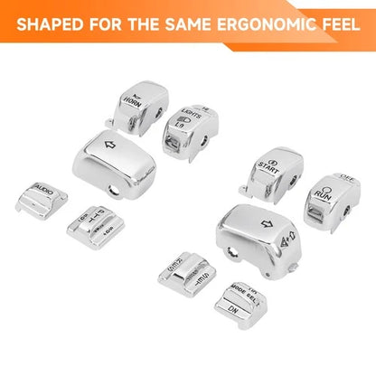 10pcs Hand Control Switch Cover Housing Button Cap Set FOR Harley Touring 96-13