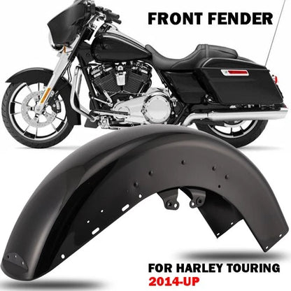 Glossy Black Front Fender For Harley Street Glide Road Glide CVO Touring 2014-Up