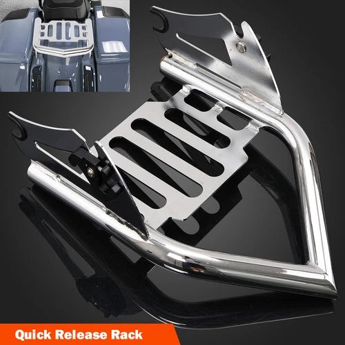 2009-25 Detachable Two Up Luggage Rack For Harley Touring Street Road King Glide