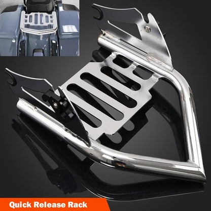 2009-25 Detachable Two Up Luggage Rack For Harley Touring Street Road King Glide