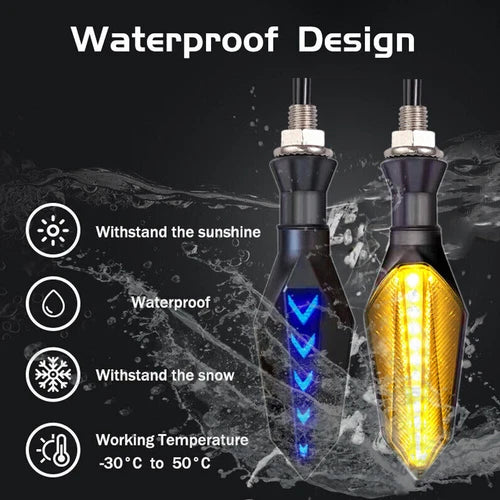 4 Pack Motorcycle Turn Signals Blinker Light Amber Universal For Suzuki Kawasaki
