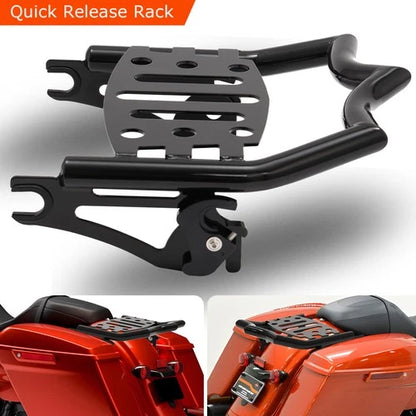 Black Detachable Luggage Rack For 09-25 Harley Road Electra Street Glide Special