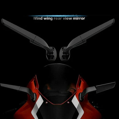 Adjustable Rearview Wind Wing Side Mirror For Kawasaki NINJA Suzuki Honda Yamaha