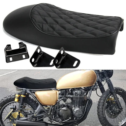 Motorcycle Cafe Racer Seat Hump Saddle For Harley Honda Suzuki Kawasaki Yamaha