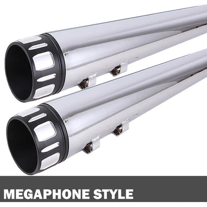 For 95-16 Harley Road King Street Electra Glide 4" Slip On Mufflers Exhaust Pipe