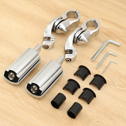 1.25" 1 1/4" Highway Foot Pegs For Harley Touring Road King Street Electra Glide