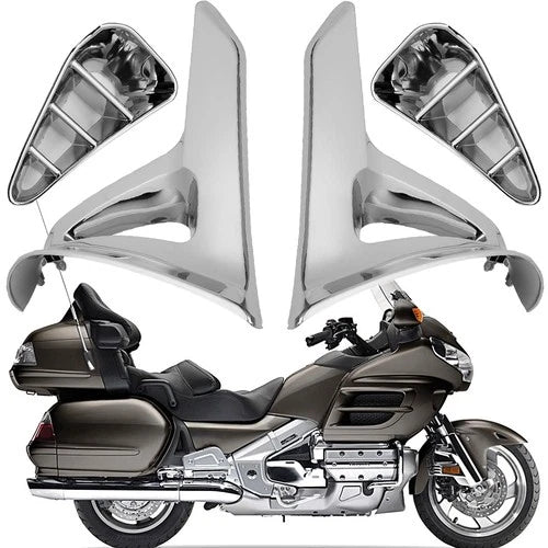 Left & Right Parts Modified Triangle Cover For Honda GoldWing 1800 GL1800 01-11