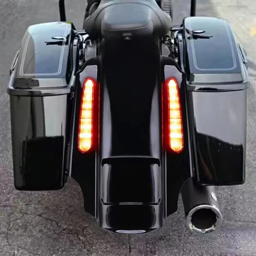 Stretched Dual Cut Rear Fender & Light For Harley Road King Electra Glide 93-08