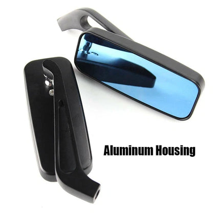 2x Rectangle Motorcycle Rear View Side Mirrors For Harley Honda Yamaha Universal