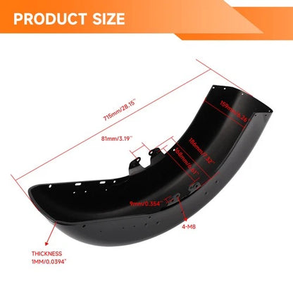 Vivid Black Front Fender Fit For Harley Touring Street Road Glide 2014-2025 2024