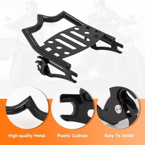 Black Detachable Luggage Rack For 09-25 Harley Road Electra Street Glide Special