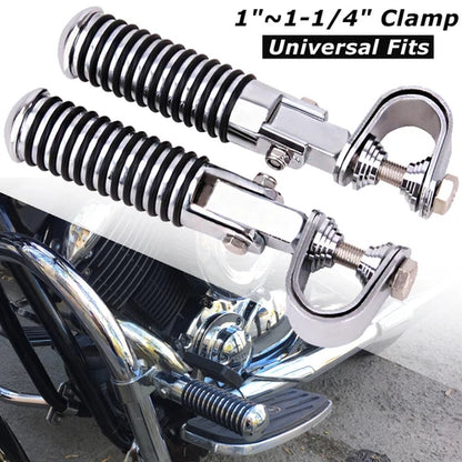 Motorcycle 1"~1-1/4" Highway Engine Guard Crash Bar Foot Pegs For Harley Touring