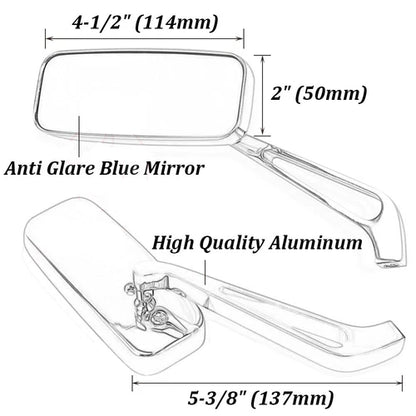 1 Pair Motorcycle Rearview Mirrors for Harley Touring Road King Electra Glide