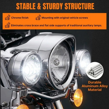 Passing Turn Signals Driving Fog Spot Light Bar For Harley Road King 1994-2013