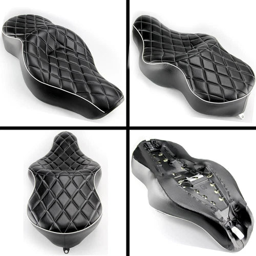 Driver & Passenger Seat Dual-Zone Two up For Harley Sportster XL883N XL1200 04+