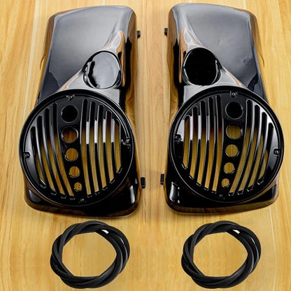 Vivid 8" Speaker Lids w/ Tweeter port ABS For Harley 1994-2013 Touring FLHT FLTR